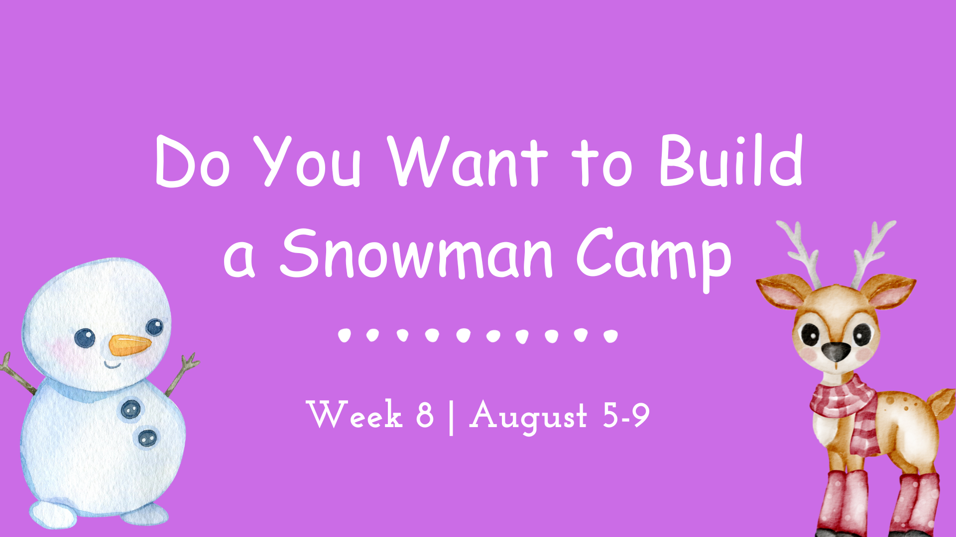 8 SUMMER CAMP 2024: Week 8: Do you Want to Build a Snowman Camp OMEGA Gymnastics